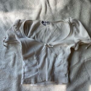 I am gia white bustier top